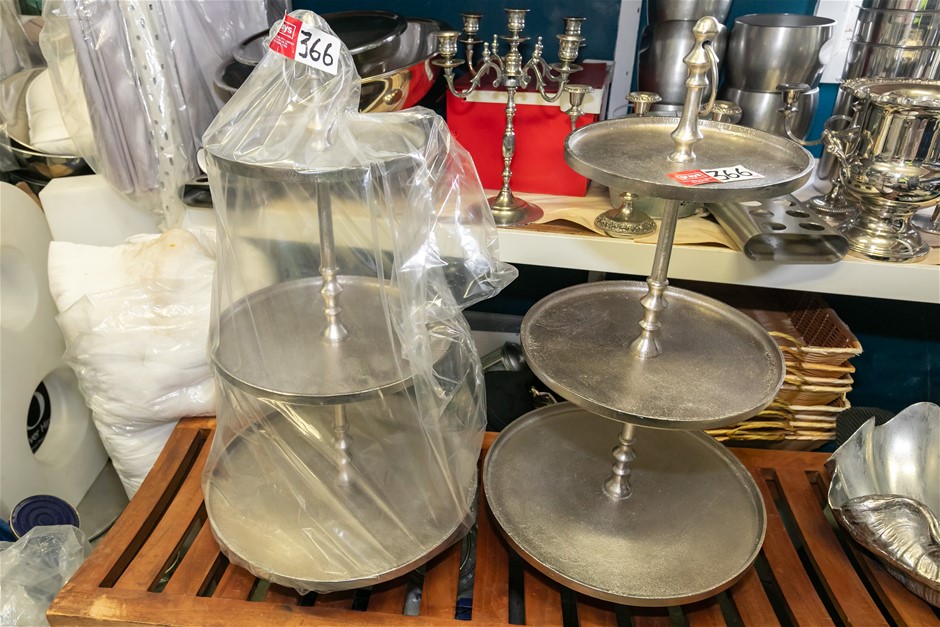 Three Teir Serving Platers x2