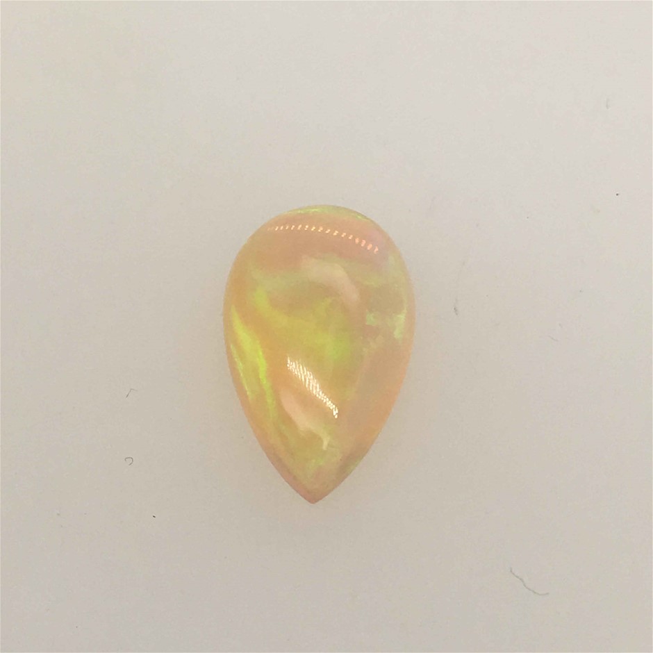 3.06ct One Stone Ethopian Opal Pear Cut Cabochon