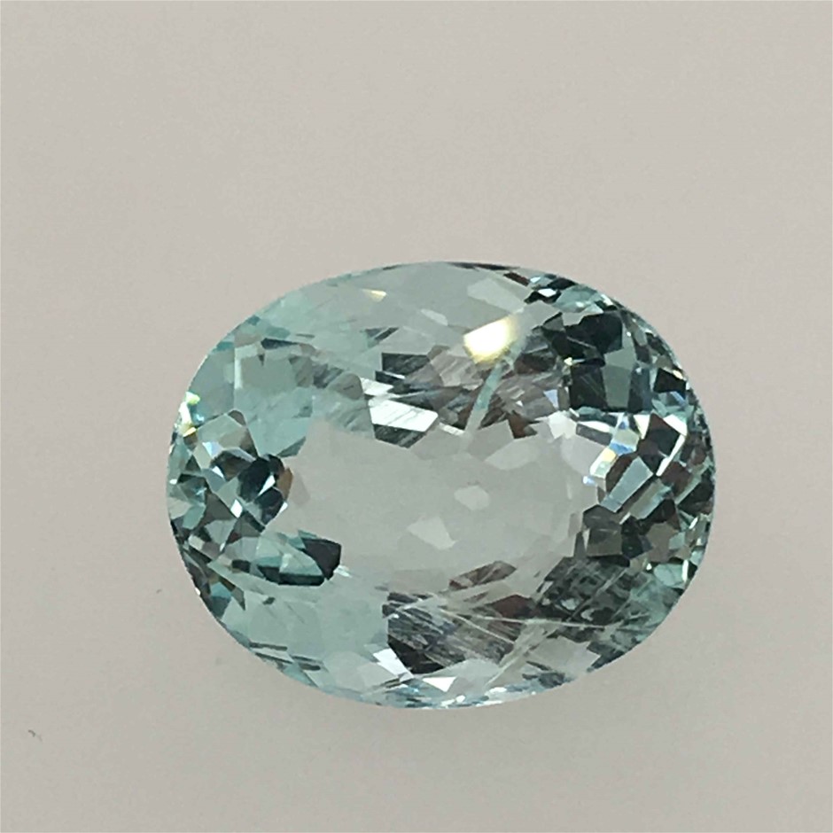 6.37ct One Stone Loose Natural Aquamarine Oval