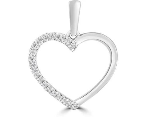 9K WHITE GOLD 0.06CT HI I1 DIAMOND PENDANT