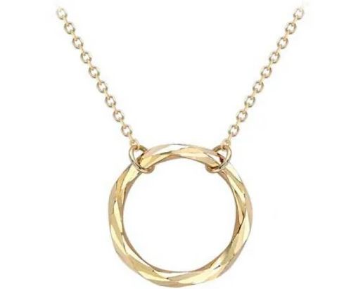 9K YELLOW GOLD ALEXANDRITE CLAW NECKLACE 40-45cm