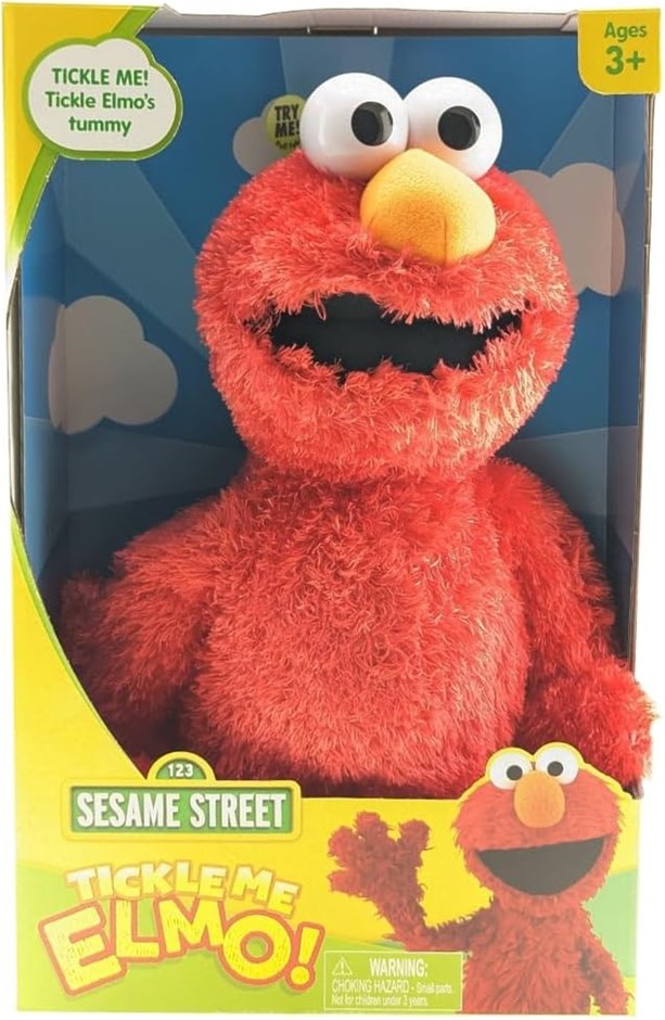 Sesame Street 79142 Tickle Me Elmo 35 cm. NB: Damaged packaging.
