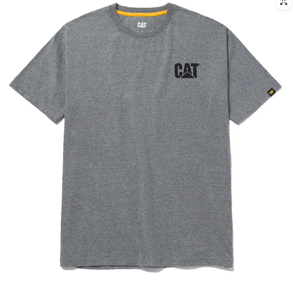 CAT Caterpillar Men's Trademark TEE, Dark Heather Grey, XXXL