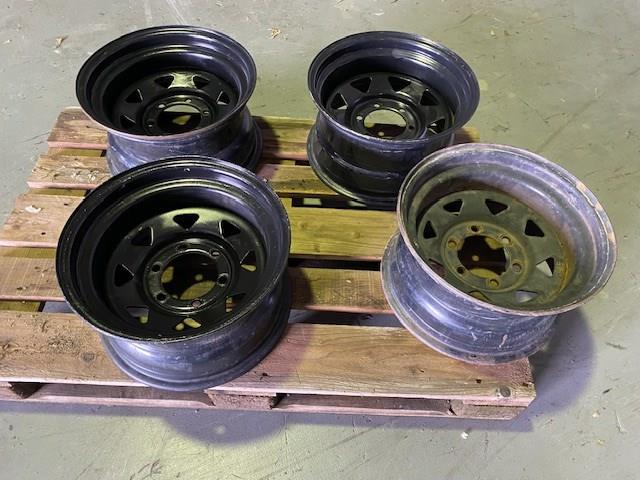 Toyota Landcruiser 6 Stud Black Rims x4