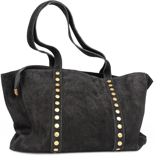 MARLAFIJI Cheryl Black Suede Shoulder Bag