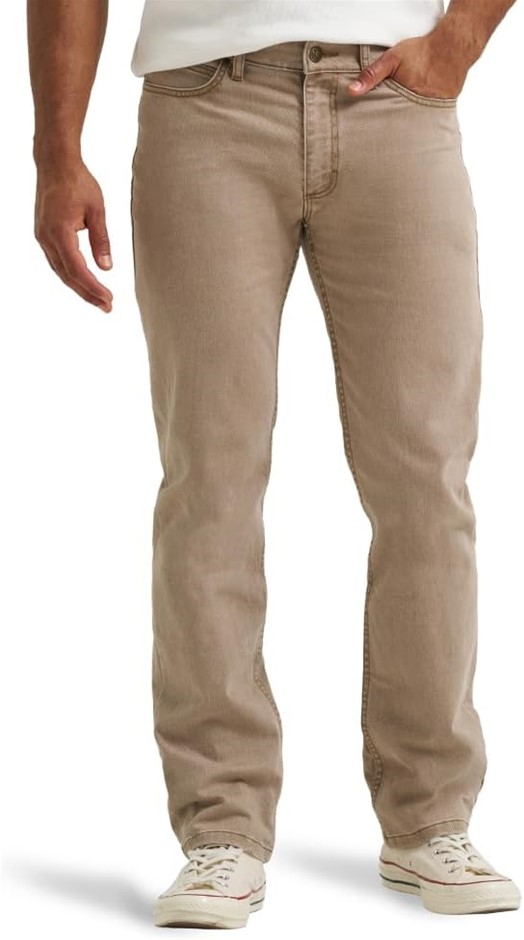 Riders by Lee Men Straight Stretch Moleskin, Stone, 34S