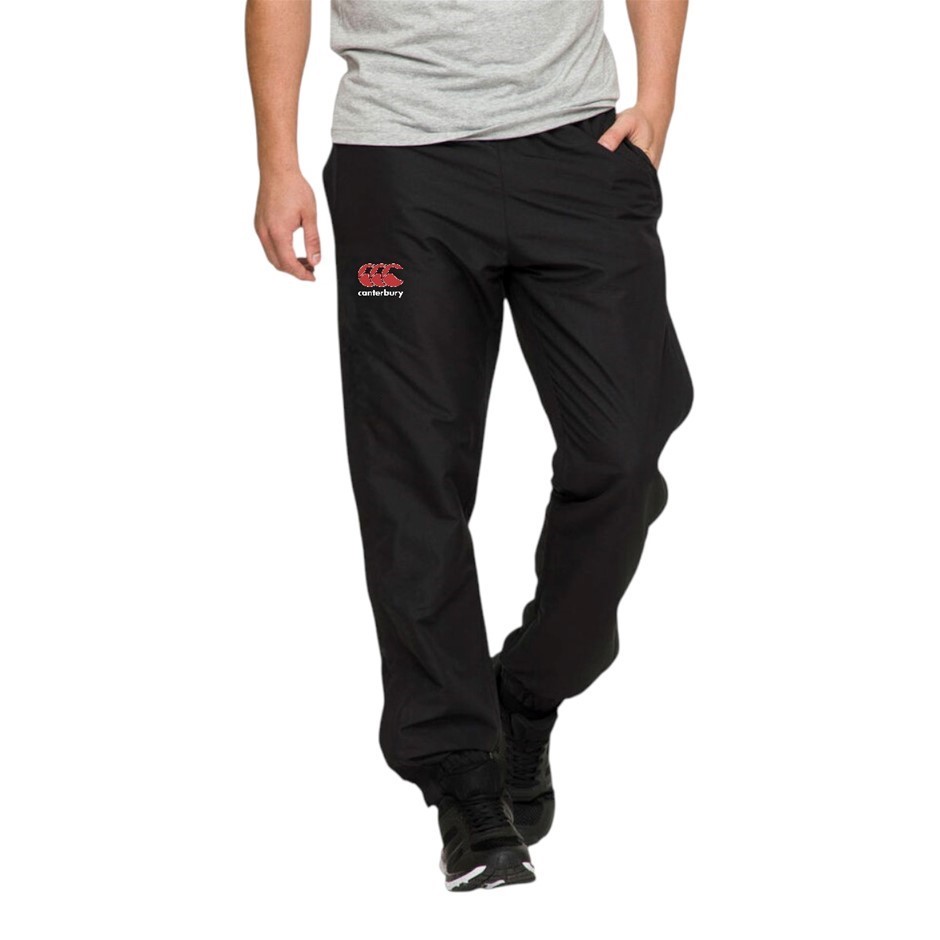 CANTERBURY Men's CCC Zip Track Pant, Size L, 100% Polyester, Black (989), Q