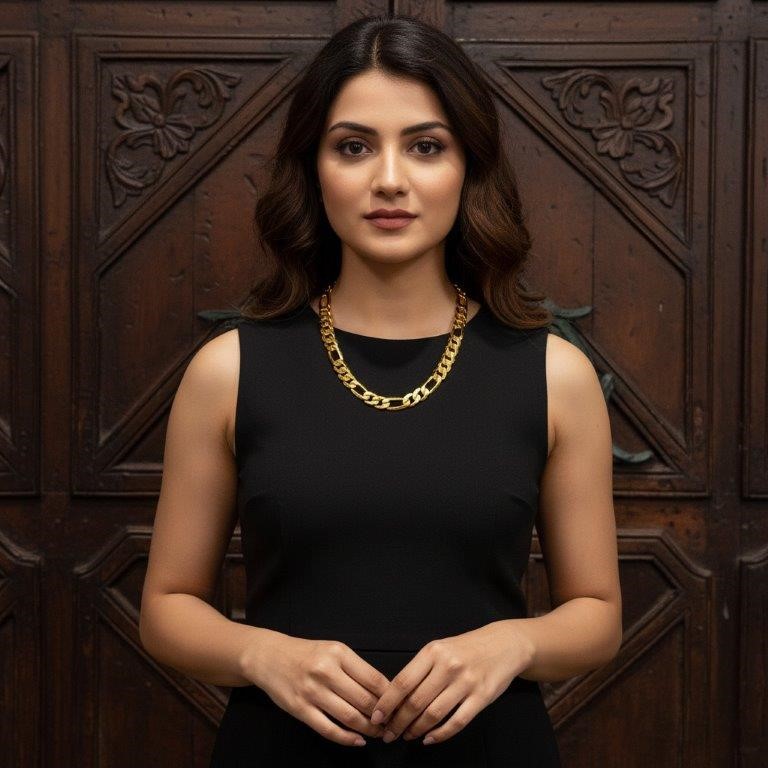 18k Italy Stamped Yellow Gold Filled Figaro Chain-Quality Guarantee-50cm