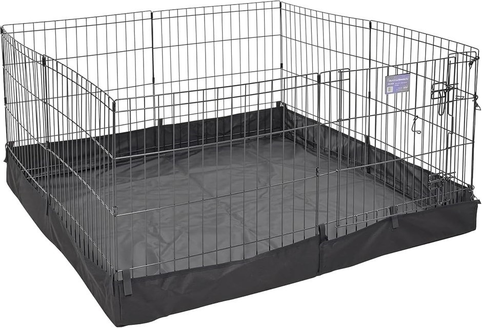 MIDWEST HOMES Pets Square Exercise Pen Fabric Mesh Bottom, 22.05" L x 9.85"