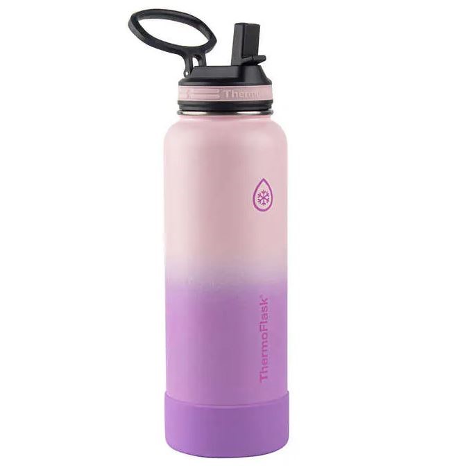 4 x THERMOFLASK Stainless Steel Bottle, Purple/Pink Gradient, 1.2L. N.B: Mi