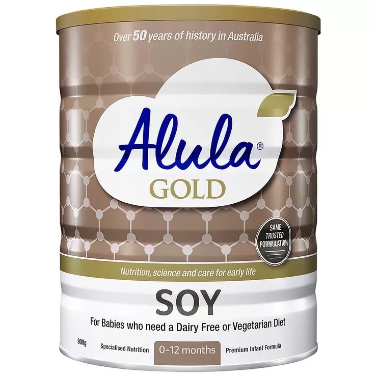3 x ALULA Gold Soy Formula (0-12 Months), 900g.