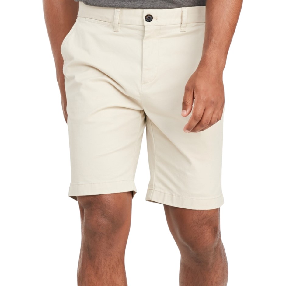 TOMMY HILFIGER Men's THFlex 9" Shorts, Size 38, 97% Cotton, Sand Khaki (ACI