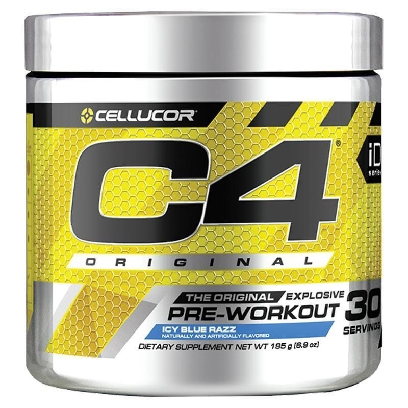 2 x CELLUCOR C4 Original Pre- Workout Icy Blue Razz, 30 Servings of Dietary