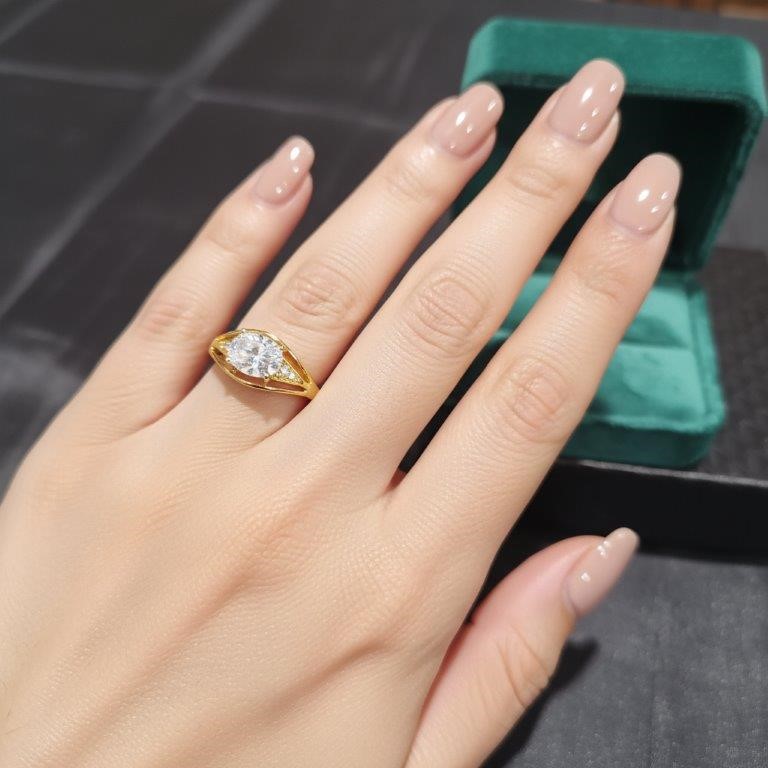 22K/Italy Solid Gold Filled Ring -(stamped 22K/Italy)-Warranty Quality