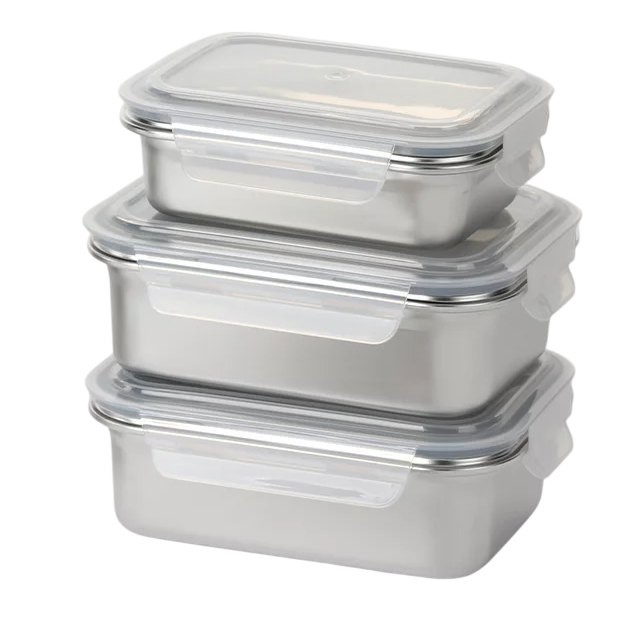 NEOFLAM 6-Piece Stainless Steel Storage Container Set.