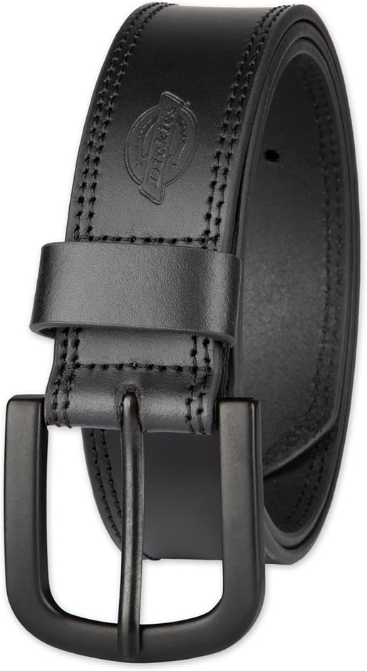 DICKIES Men's Casual Leather Belt, Size 40/100, Black. Buyers Note - Disco