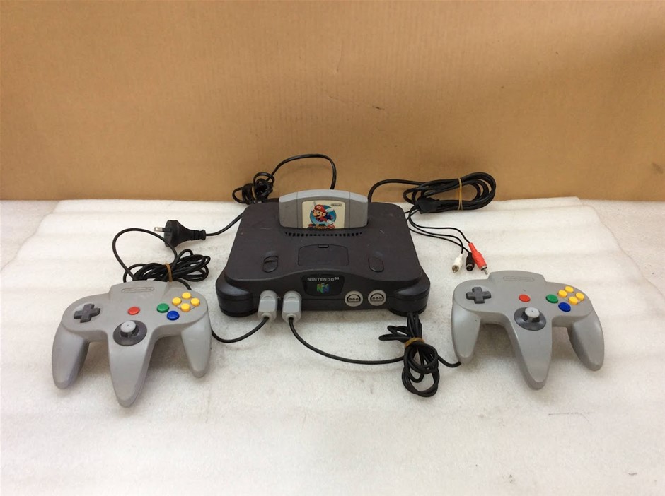 Nintendo 64 Console With Two Controllers
