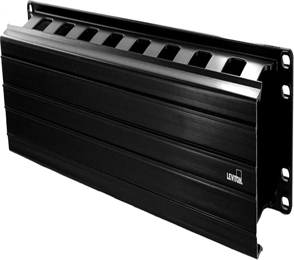 LEVITON 492RU-HFO Horizontal Cable Management, 2RU, 3-inch by 3-inch Front