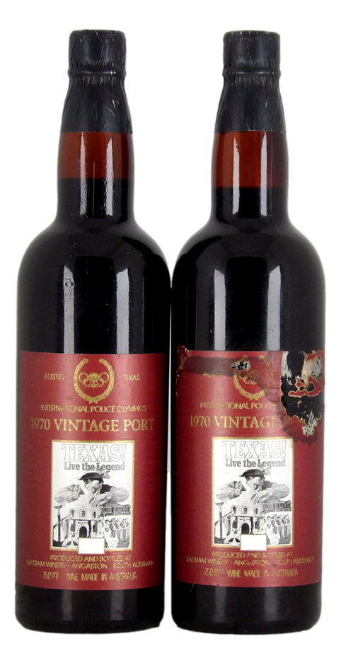 Saltram International Police Olympics Vintage Port 1970 (2x 750mL), SA