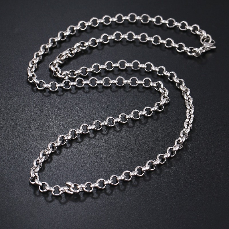 Men's Stainless Steel 5mm Belcher Necklace - 20 inches