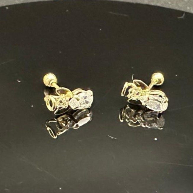 Designer Minimalist Angel Stud Earrings as pictured & described