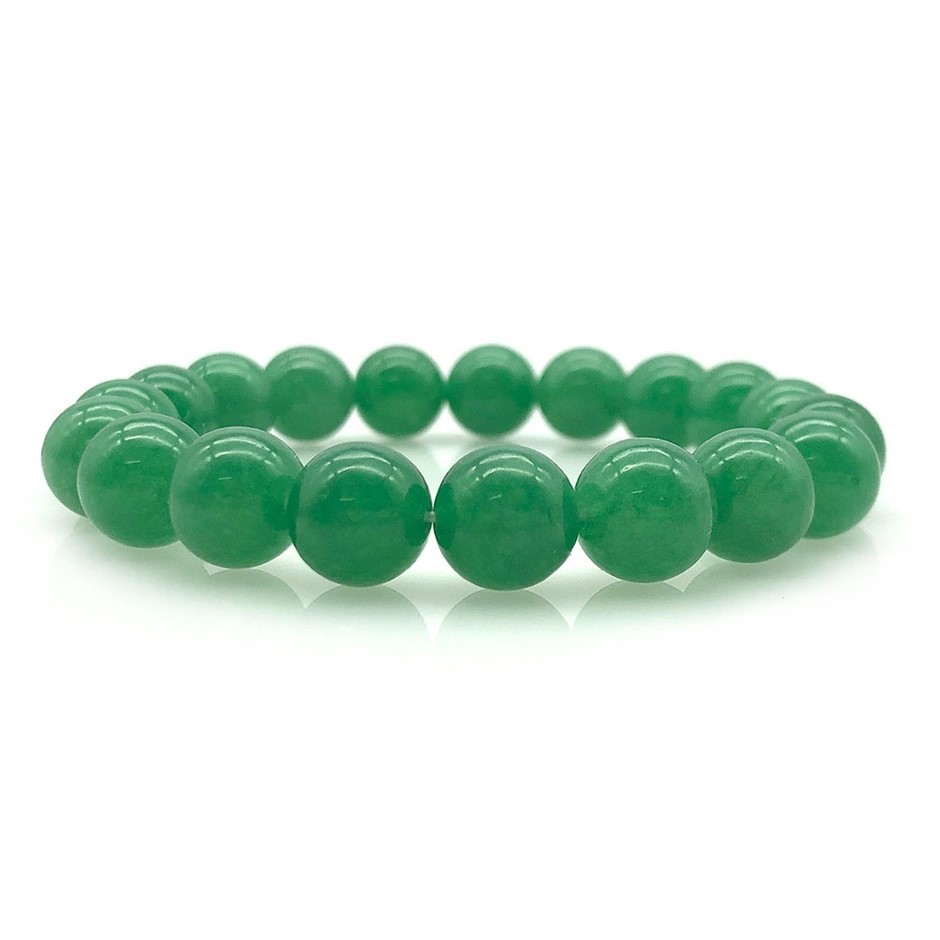 10mm Green Aventurine Beaded Stretchy Bracelet