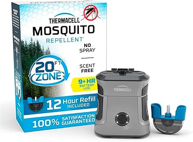 Thermacell EX90 Rechargeable Mosquito Repeller, 28m² Protection Zone, No Sp