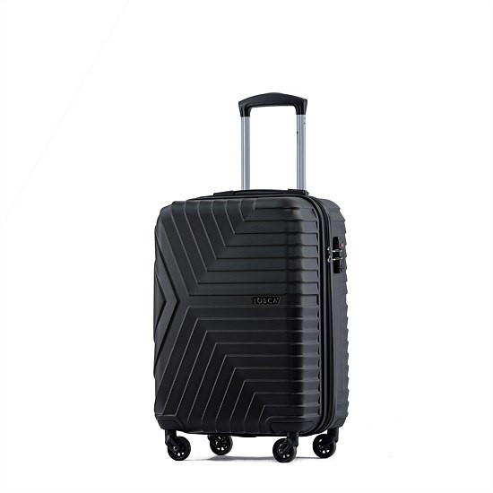 TOSCA Huston Hardside 42L Carry-On Luggage Trolleycase, Black. NB: minor us