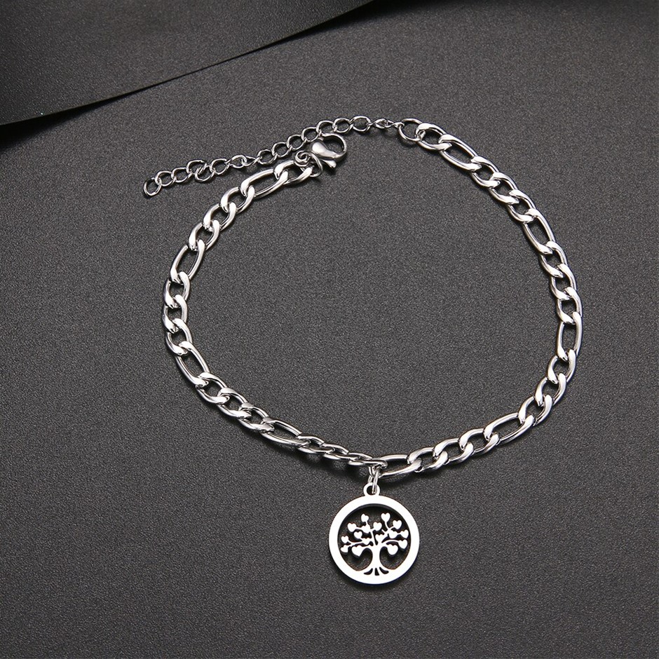Designer Stainless Steel “Tree of Life” Bracelet