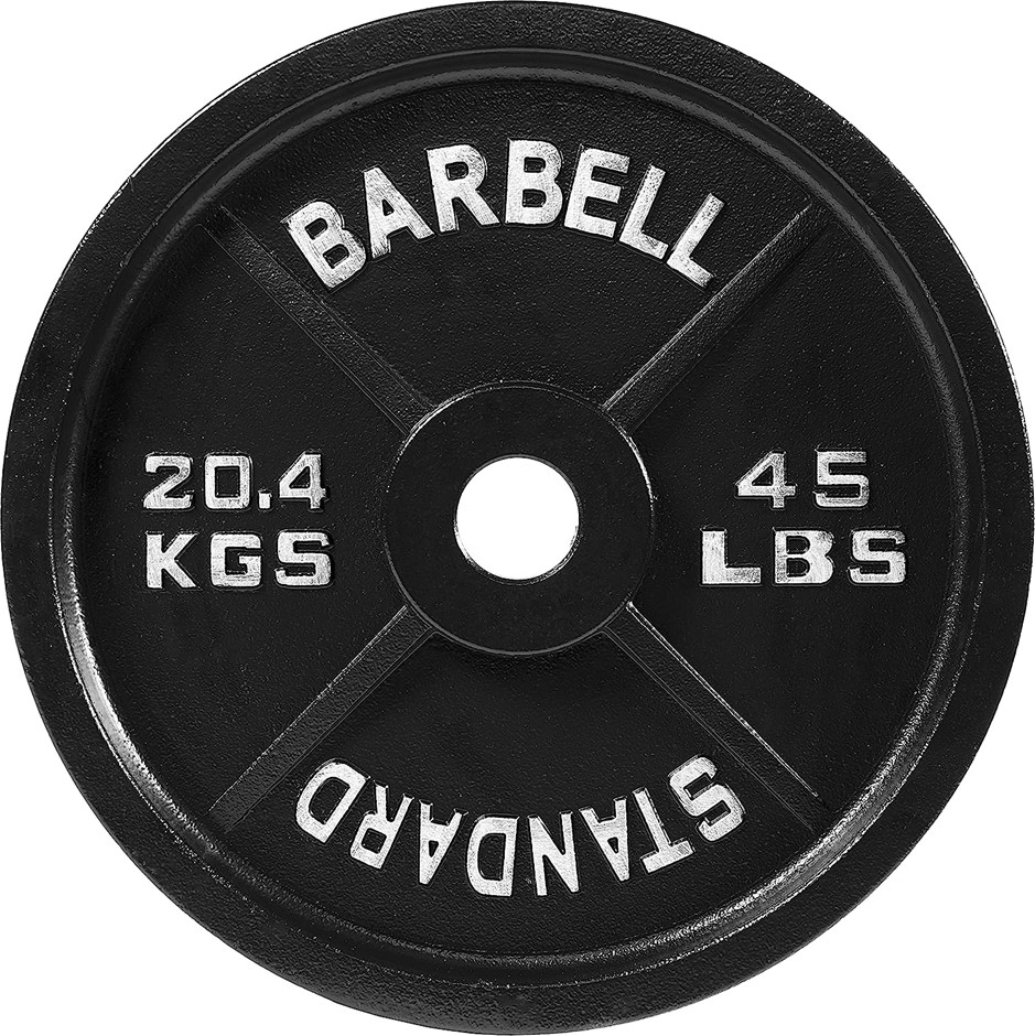 2 x BALANCEFORM Cast Iron Plate Weight Plate for Strength Training, 45lb/20