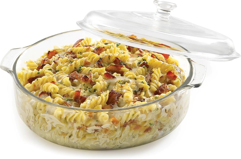 LIBBEY Baker's Basics Glass Casserole Dish with Cover Tableware 96 oz 3-Qua