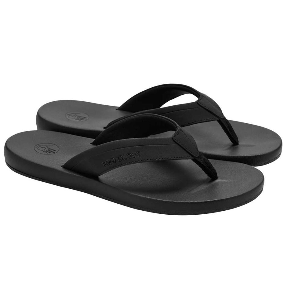 BODY GLOVE Women's Comfort Flip Flops, Size US7, Black.