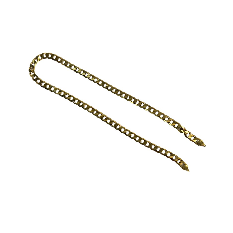 Gold-Plated Curb Link Bracelet (Missing Clasp)