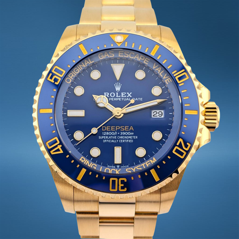 Rolex 136668LB Sea-Dweller Deepsea 18k Yellow Gold 44mm 2025 BxP