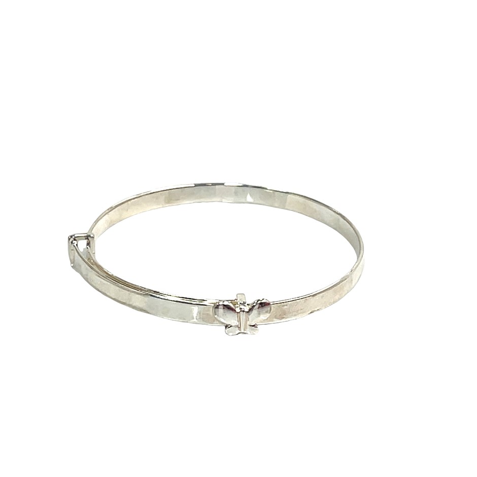 Sterling Silver Adjustable Baby Bangle