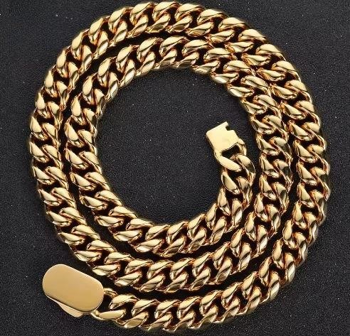 18k Italy Stamped Yellow Gold Filled Chain-Quality Guarantee-55cm