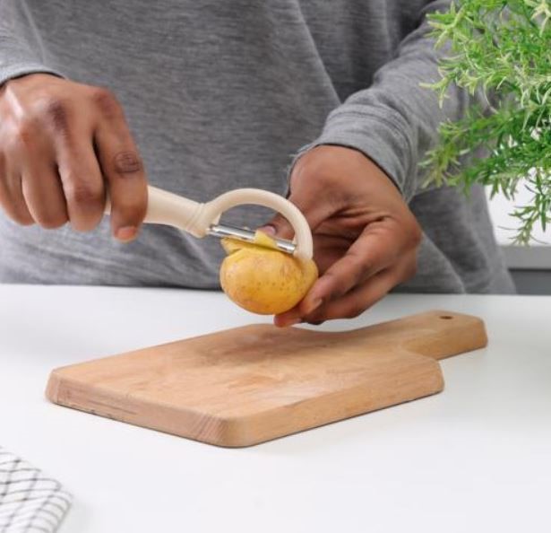 2 x LIEWANG Kitchen Knife and Peeling Set, Stainless Steel, 2 x 120mm Blade