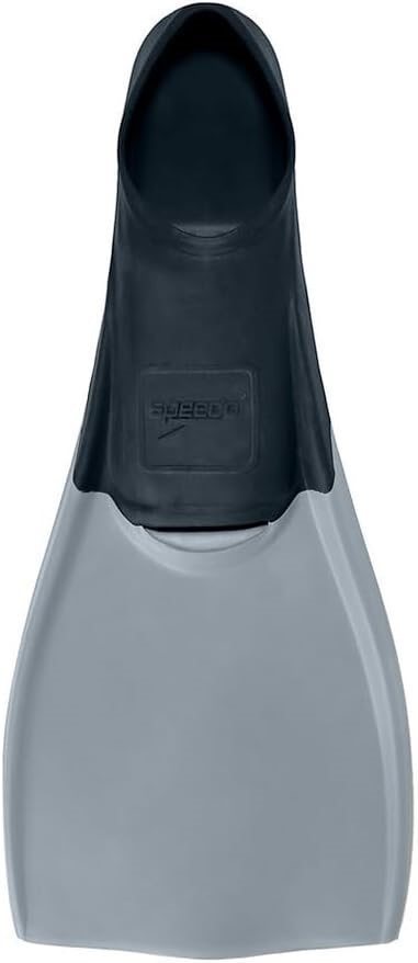 SPEEDO Unisex Long Blade Training Fin, Grey/Black, Size: XL (9.5 - 10.5 UK)
