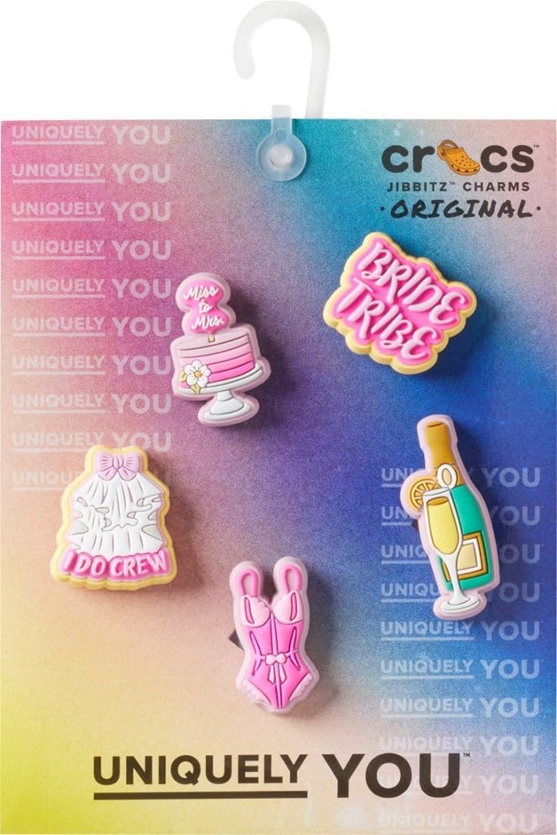 Crocs Jibbitz Trendy Shoe Charms, Bachelorette Vibes, 5 Pack