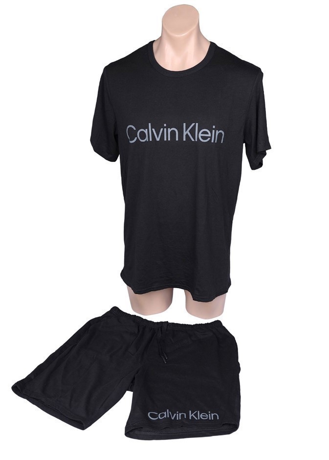 2pc CALVIN KLEIN Men's PJ Set, Size XL, 60% Cotton, Black, NP2801S. Buyers