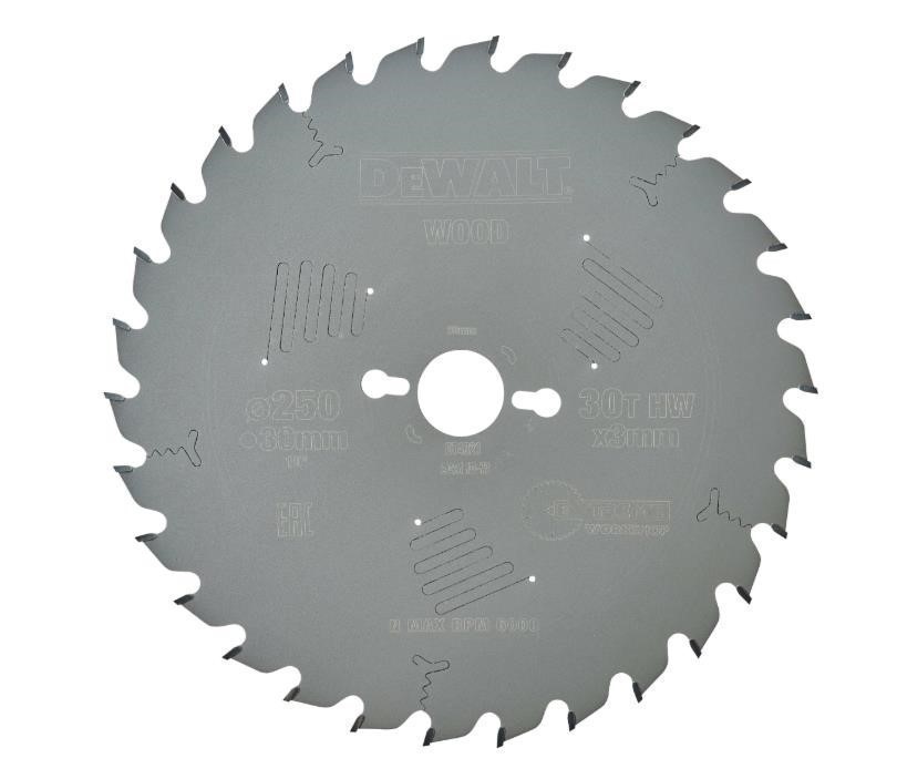 Dewalt Series 60 Circular Saw Blade 250 x 30mm x 30T, Model DT4321-QZ.