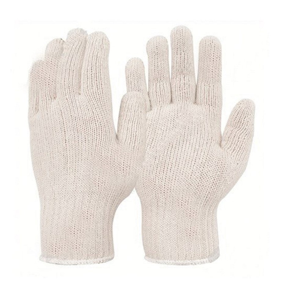12 pairs x WEPWORTH Men's Knitted Polycotton White Gloves