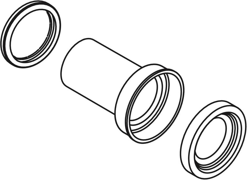 KOHLER 1155520 Straight Outlet Pipe Part, Unfinished.