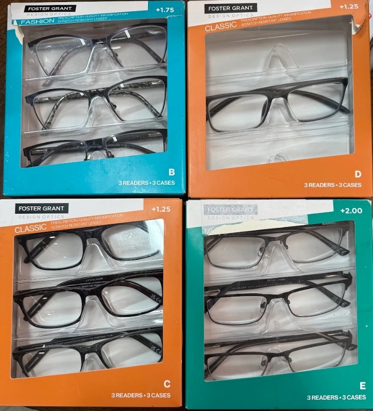 FOSTER GRANT Design Optics Prescription Quality Magnification Metal Reading