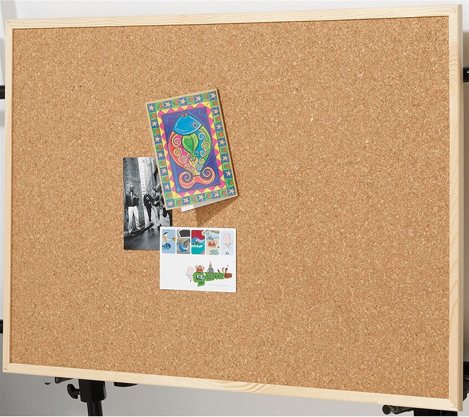 QUARTET Pine Frame Cork Board, 900X600Mm.