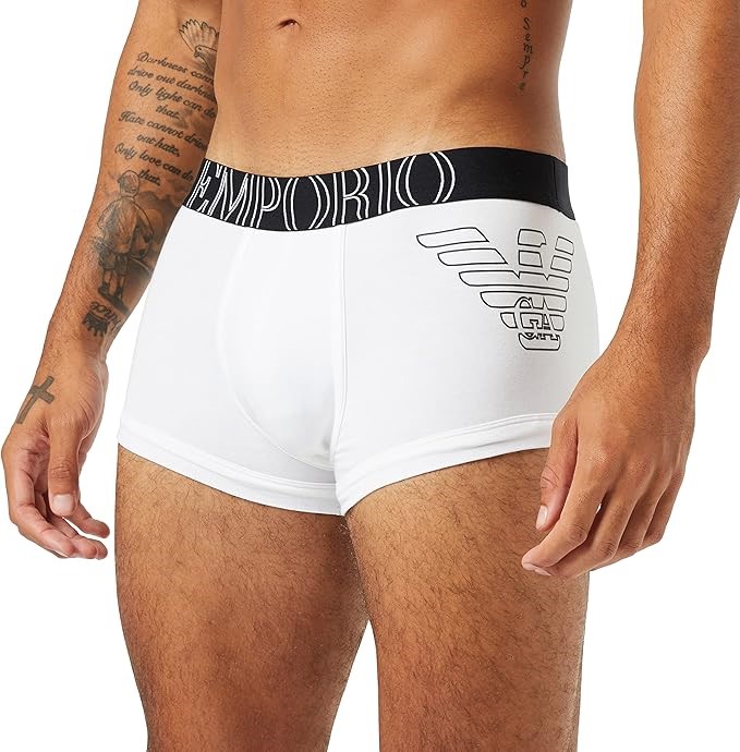 EMPORIO ARMANI Ondergoed Heren Boxer Shorts, Wit (Wit 00010), Large, Wit, L
