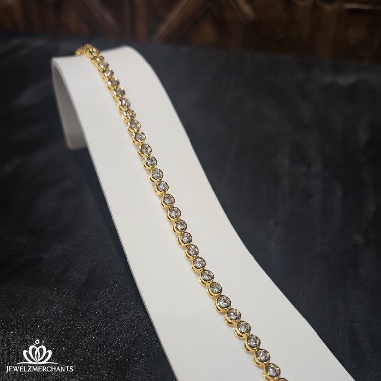 22K/Italy Solid Gold Filled Bracelet -(stamped 22K/Italy)-Warranty Quality