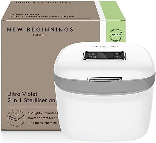 NEW BEGINNINGS BPA-Free 2-in-1 UV Steriliser and Dryer, Compact & Silent, F