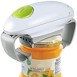 ONE TOUCH Electric Jar and Can Opener, Automatic Battery Operated Hands Fr