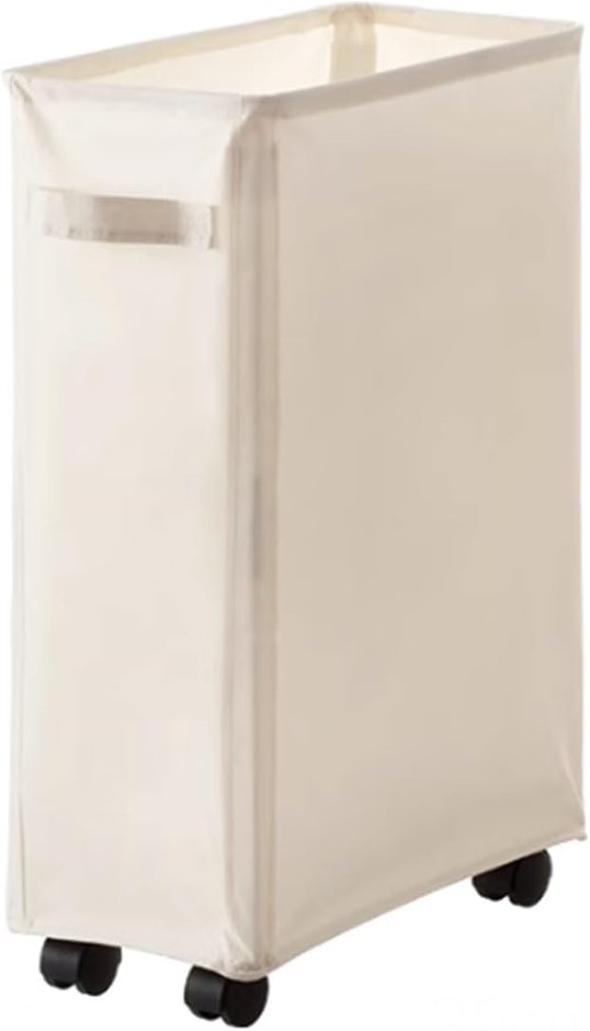 SYALEO Rolling Slim Laundry Basket w/Handle on Wheels Narrow Foldable Laund